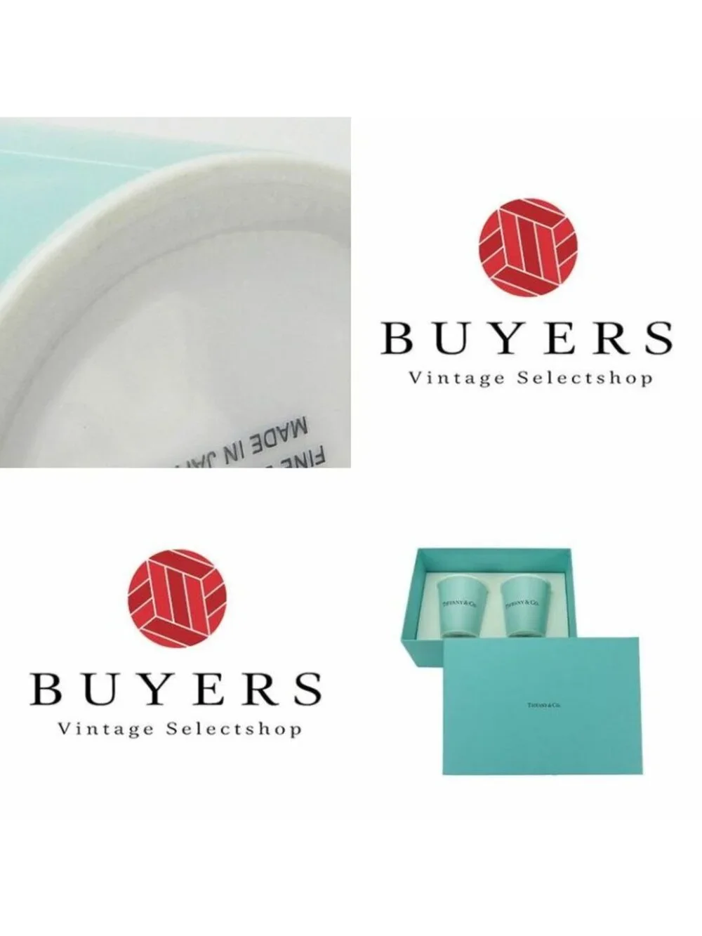 Tiffany & Co Coffee Cup Pair Bone China Everyday Object Blue Cups